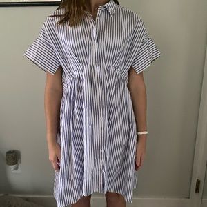 striped victoria beckham dress
